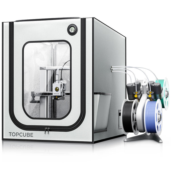 TopCube Bambu Lab 3D Printer Enclosure for Bambu Lab A1/A1 Mini, with LED Light and Thermohygrometer, 550x670x600mm